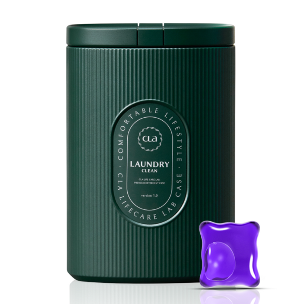 CLA All-in-One Power Clean Mini Capsule Detergent Pear Freesia Deep Green Case 100 Count Small Laundry Indoor Drying _ Made in Korea